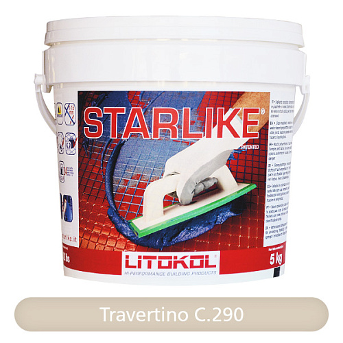 Эпоксидная затирка Litokol Litochrom Starlike C290 (2.5кг) Travertino снято с производства