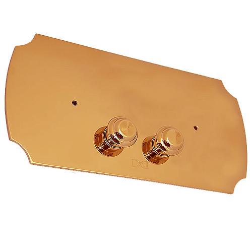 Devon&Devon DEPLOT Смывная клавиша двойного смыва (для монтажных систем Geberit UP320), цвет золото светлое
