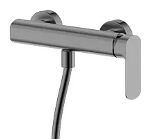 Aquame AQM6313GM Monza Смеситель для душа, с душевым набором, D120 мм, 3 режима, Gun metal (металл)