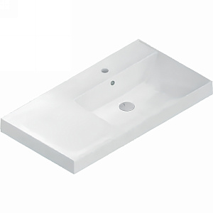 Kerama Marazzi CU.wb.90Rh Cubo Раковина подвесная/мебельная 90х48 см, правая, белый глянец