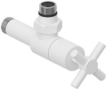 Сунержа 30-1408-1212 Вентиль угловой, (крест) G 1/2" НР х G 1/2" НР, матовый белый