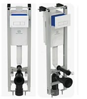 Сет 2073 Ideal Standard R0121AC, Клавиша двойного смыва (Белый) + E233267, Инсталляция для унитаза