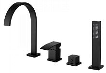 ABBER AF8613B Wasserfall Смеситель на борт ванны, черный матовый