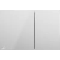AlcaPlast FLAT INOX AIR Кнопка смыва, металл матовый голубой