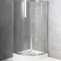 BelBagno DUE-R-2-80-C-Cr Душевой уголок 190х80х80 см, стекло прозрачное/профиль хром