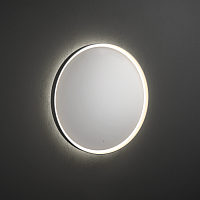 Burgbad SIDG090 Зеркало d900 мм с подсветкой по кругу 4250k (51 ватт), сенсорный выкл., цвет  Quarz Metallic