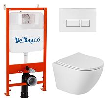 BelBagno SFERA-R BB046CHR/SC/BB026/BB042BL Инсталляция с подвесным унитазом