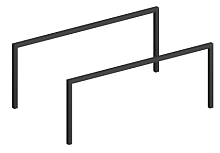 Kerama Marazzi ATlg.80/MH Atollo Ножка высокая металлическая, черная матовая