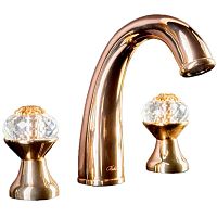 Boheme 297-FL Flora Смеситель для умывальника, на 3 отверстия, золото