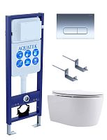 Aquatek ЕВРОПА Set AQUATEK ЕВРОПА New-016 4в1 Комплект: Унитаз, Инсталляция, Кнопка смыва