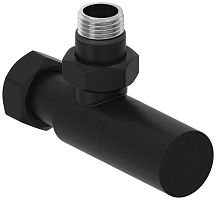 Сунержа 31-1400-1234 Вентиль угловой (цилиндр) G 1/2" НР х G 3/4" НГ, матовый черный
