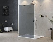 Cezares LIBERTA-L-2-120-120-GR-Cr Liberta Душевая перегородка 120 см, профиль хром