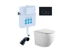 Aquatek ЕВРОПА SET BW AQUATEK ЕВРОПА-020 3в1 Унитаз с бачком скрытого монтажа и клавишей смыва