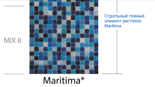 Мозаика Мира ALMA Maritima(8) 32.7x32.7 Стеклянная мозаика снято с производства