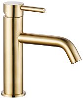 Aquame AQM6210GG Siena Смеситель для раковины, гладкий, Glossy gold (глянцевое золото)