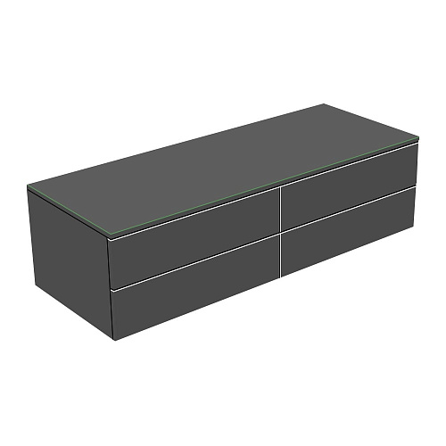 Keuco 31766150000 Edition 400 Тумба боковая 140х53.5 см, антрацит/стекло матовое антрацит купить недорого в интернет-магазине Сквирел