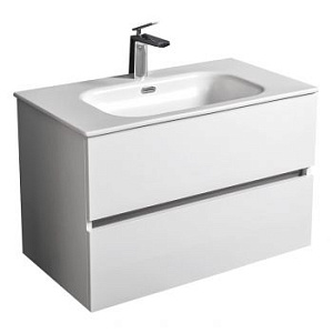 Тумба без раковины Armadi Art Vallessi 80*46 см белый 2 полки 837-080-W