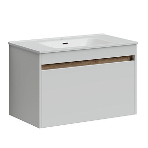 Sancos SM80W Smart Тумба под раковину 79х45 см, подвесная, белый глянец