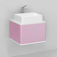 Jorno Pas.01.58/P/PI Pastel Тумба подвесная 58х53 см, розовый иней