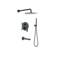 Aquatek AQ1173MB Бетта Душевой комплект Set 4 в 1, черный матовый