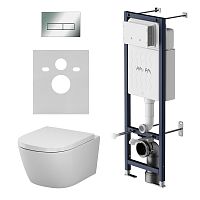 AM.PM Libre IS110351.601900 Комплект: Унитаз, Инсталляция, Кнопка смыва