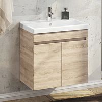 Comforty 00004142217 Тромсе Тумба подвесная 60х40 см, с раковиной Fest 60 F01, дуб сонома купить  в интернет-магазине Сквирел