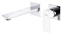 Смеситель ABBER Weiss Insel AF8082W для раковины скрытого монтажа, белый-хром