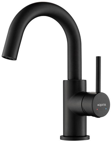 Aquatek AQ1307MB Европа Смеситель для раковины, без донного клапана, черный матовый