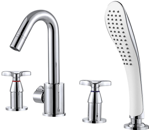 D&K DA1384941 HessenGoethe Смеситель на борт ванны, хром D&K DA1384941 HessenGoethe Смеситель на борт ванны, хром