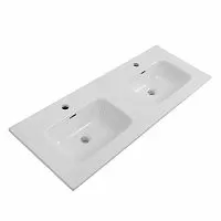 BelBagno BB1200-2-ETL Раковина керамическая 120х46.5 см, с двумя чашами, белая