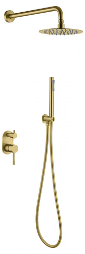 Boheme 464-MG Uno Душевая система встраиваемая, с верхним и ручным душем, золото матовое