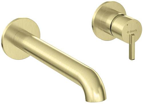 Deante BQS_R54L Silia Смеситель для раковины настенный, с внутренней частью, брашированное золото