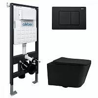 Abber Rechteck AC1201MB-AC0105-AC0120MB Комплект: Унитаз, Инсталляция, Кнопка смыва