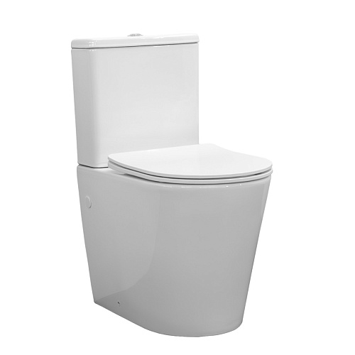 Comforty 00-00016281 CF41273S Унитаз-компакт 37.8х60 см, с тонким сиденьем Soft close, белый глянец снято с производства
