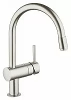 Grohe 32918DC0 Minta Смеситель для мойки, с выдвижным изливом, суперсталь