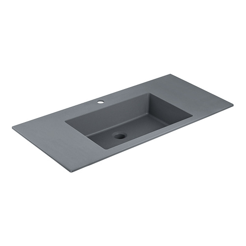 Vincea VCB-13100G Раковина из кварца, 100х48 см, серый матовый