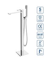 BelBagno LUC-FMT-CRM Luce Смеситель для ванны, напольный, хром