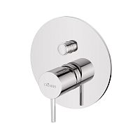 Cezares LEAF-VDIM-L-01 Встраиваемый однорычажный смеситель с переключателем на 2 выхода, исполнение Хром