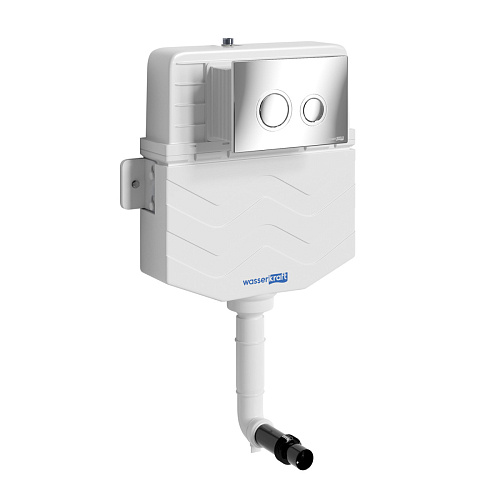 WasserKraft 10TLT.031.ME.CH01 Aller Смывной бачок встраиваемый + кнопка смыва, белый
