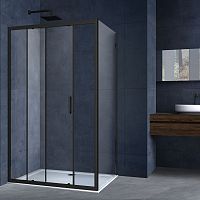 Vincea VSR-3AL9012CLB Alpha Душевой уголок 120х90 см, профиль черный/стекло прозрачное
