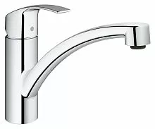 Grohe 3328120E Eurosmart New Смеситель для мойки, низкий излив, с EcoJoy, хром