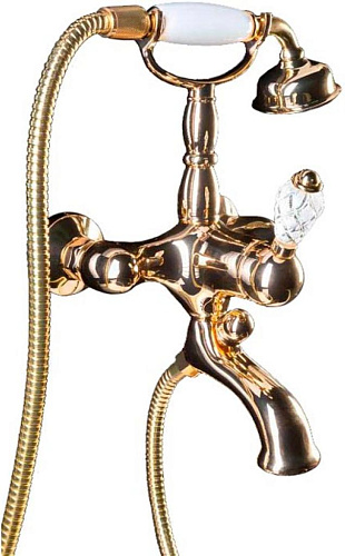 Boheme 283-CRST Crystal Смеситель для ванны, с душевым гарнитуром, золото Boheme 283-CRST Crystal Смеситель для ванны, с душевым гарнитуром, золото