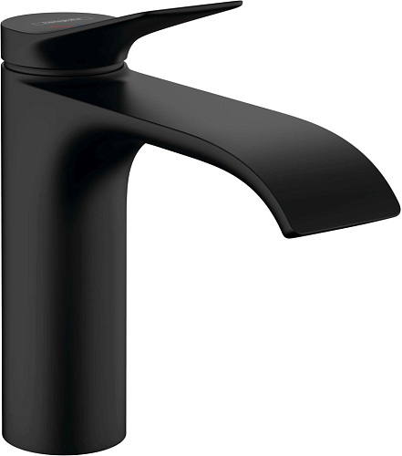 Hansgrohe 75023670 Vivenis Смеситель для раковины 110 CoolStart, с металлическим сливным гарнитуром, матовый черный