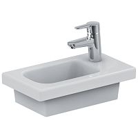 Ideal Standard E136101 Connect Space Раковина накладная 45х25 см, гостевая, правая версия, Euro White (евробелый)