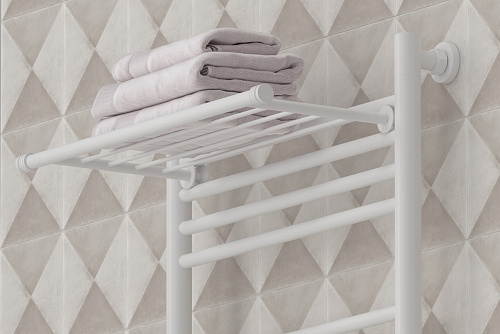 Сунержа 30-2012-4470 Полка прямая 4П (L - 470 мм) н/ж для ДР Сунержа, матовый белый