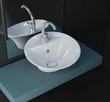 Сет 2084 Керамин Умывальник накладной Трино 55, белый