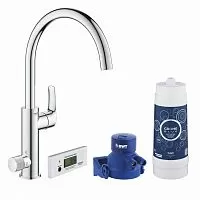 Grohe 30387000 Blue Pure Mono Смеситель для мойки, с фильтром, хром