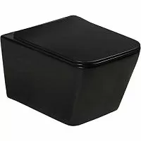 Sole CUB11SC2MB Cube Унитаз подвесной с крышкой Soft-close, 36х52 см, черный