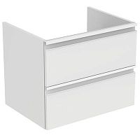 Ideal Standard T0050OV Tesi Тумба для раковины 60х44 см, подвесная, с ящиками, Gloss White (белый глянцевый/ручка - белый матовый) купить  в интернет-магазине Сквирел