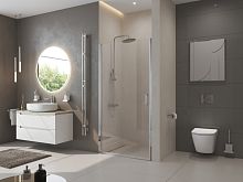 BelBagno Uno UNO-B-1-90-P-Cr Душевая дверь в нишу